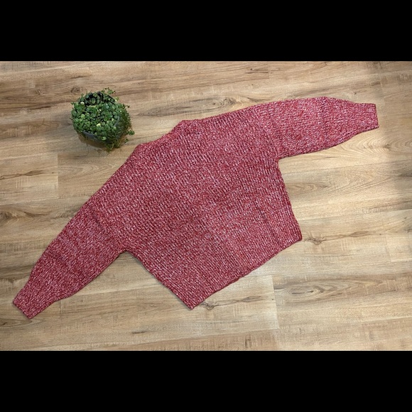 Woolen bloom red-rose button vest - Picture 3 of 8